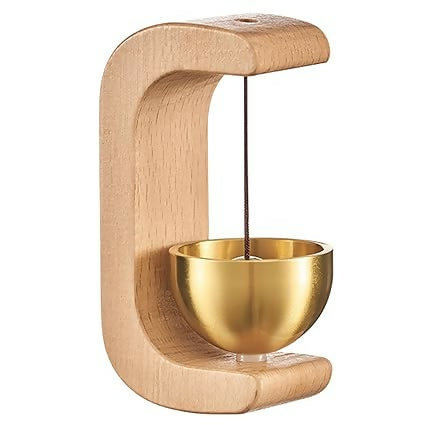 Wooden Magnetic Brass Door Bell Chime Vintage Entry Alert Bell for Shops, Homes & Offices – Wall Mount Decorative Sound Bell