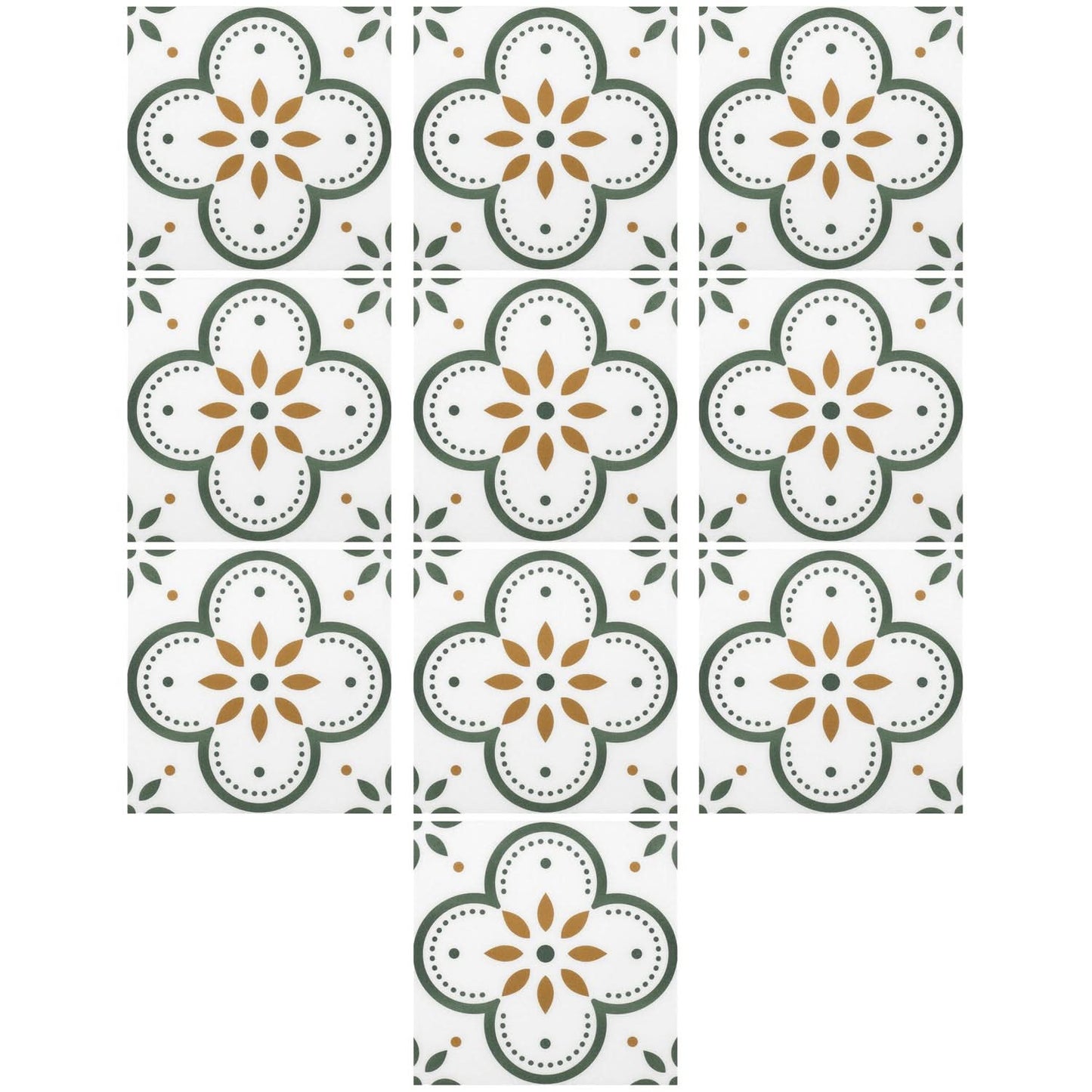 Peel & Stick Floor Tiles Waterproof 8x8 Inch, 10-Pack