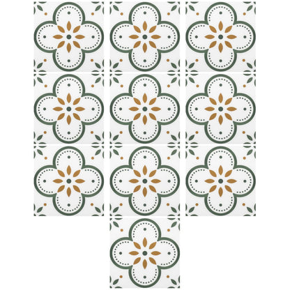 Peel & Stick Floor Tiles Waterproof 8x8 Inch, 10-Pack