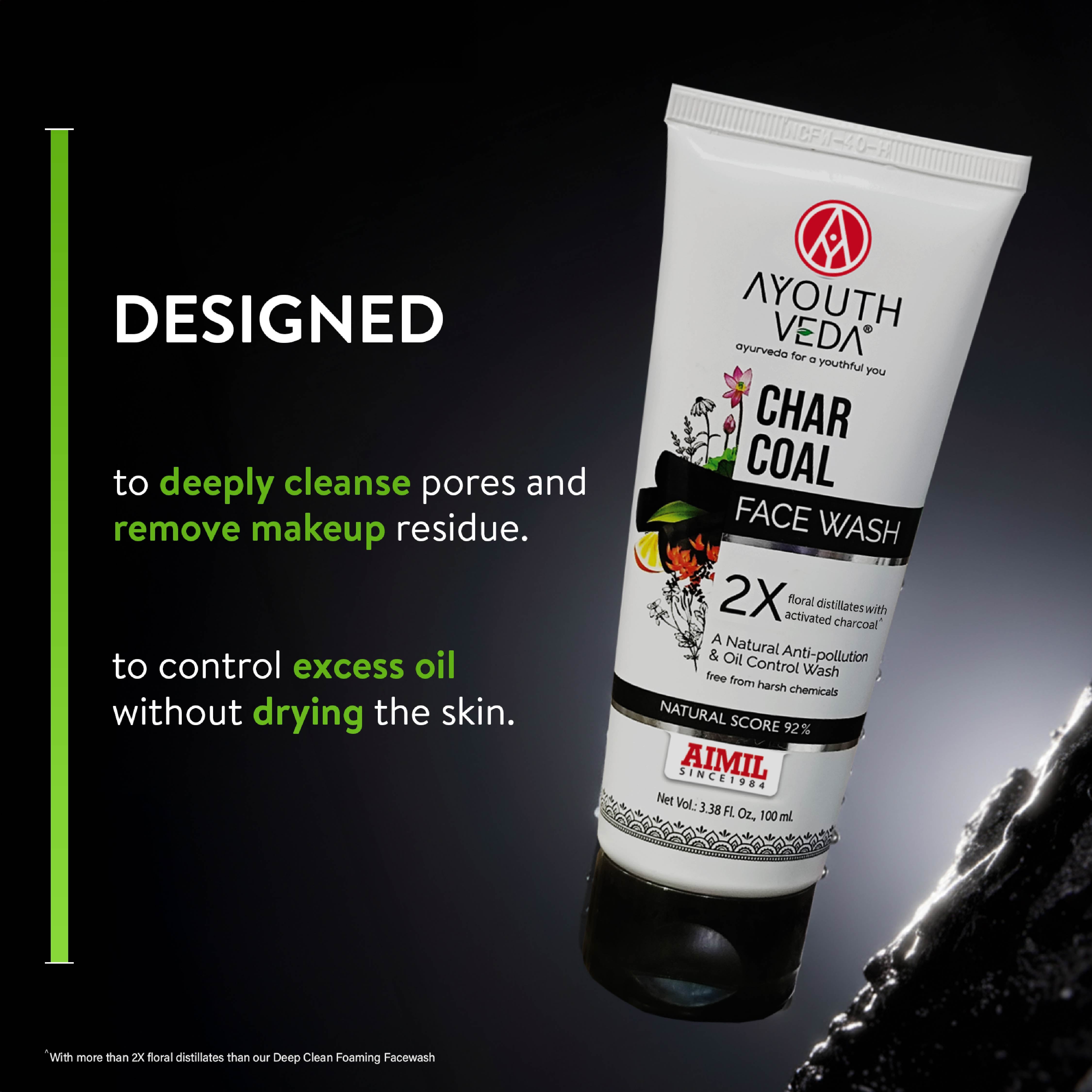 Ayouthveda Charchol Face Wash Pack of 2(100 ml) Aimil Ayouthveda