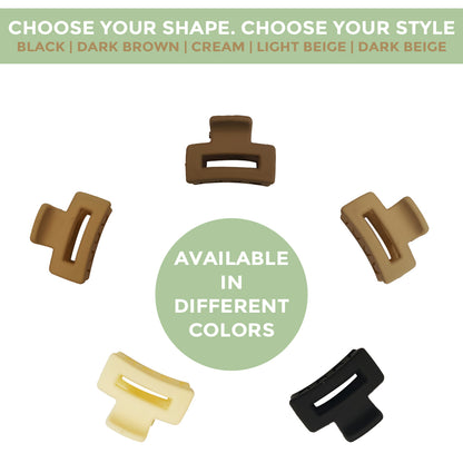 Prolume Rectangle Shape Hair Clutchers Clips For Hair Accessories For Women Girl Hair Clutchers Stylish & Durable (pack of 5)