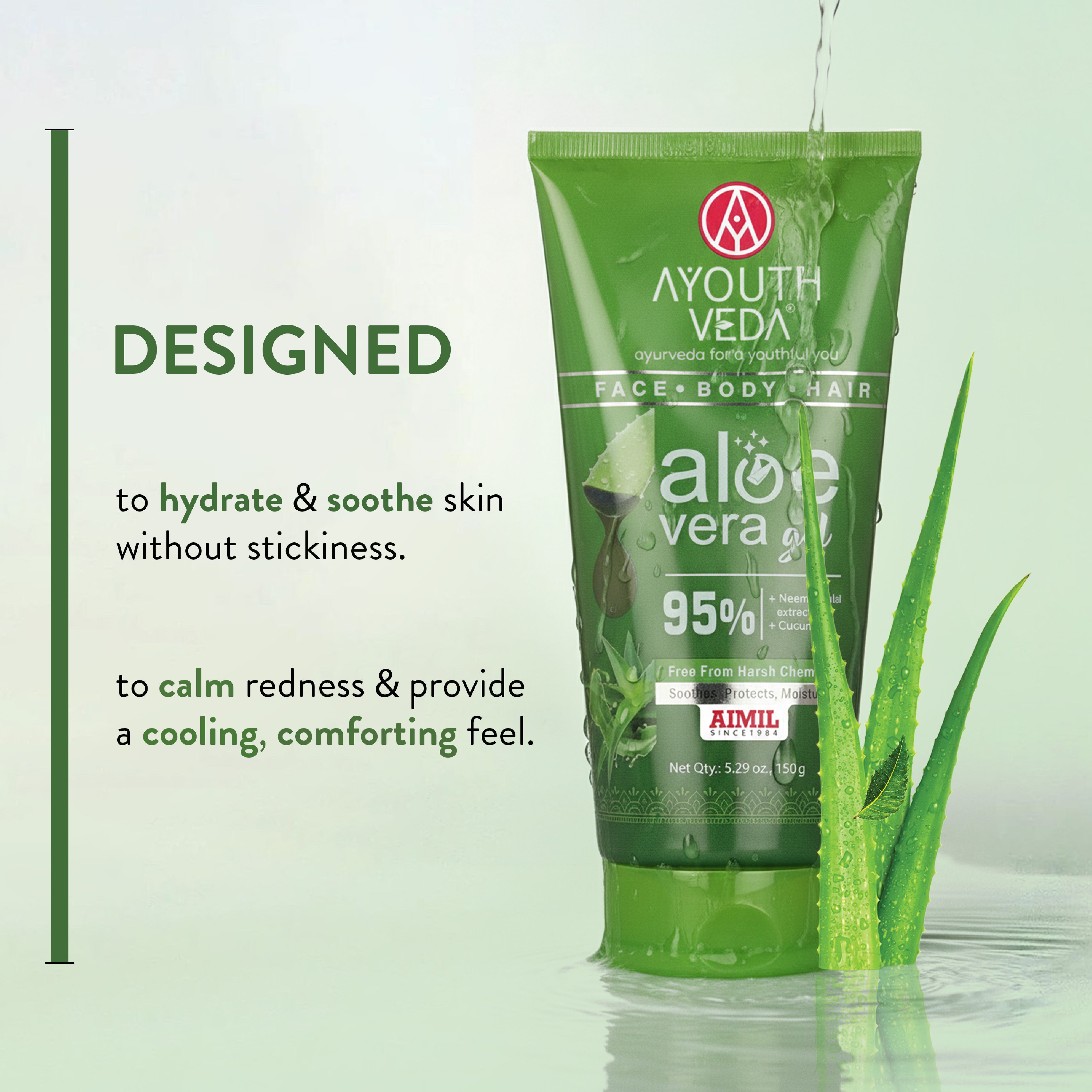 Ayouthveda Aloe Vera Gel Pack of 3 (150 gm) Aimil Ayouthveda