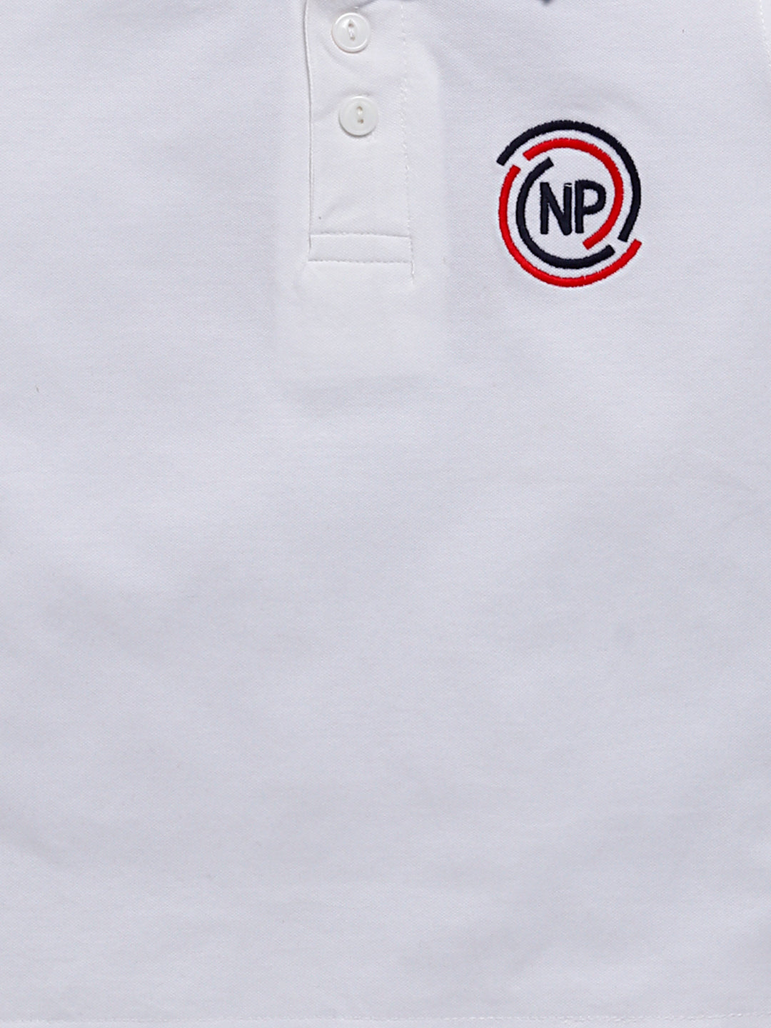 Boys White Black Polo Collar Pure Cotton T-shirt Moozoo Fashions