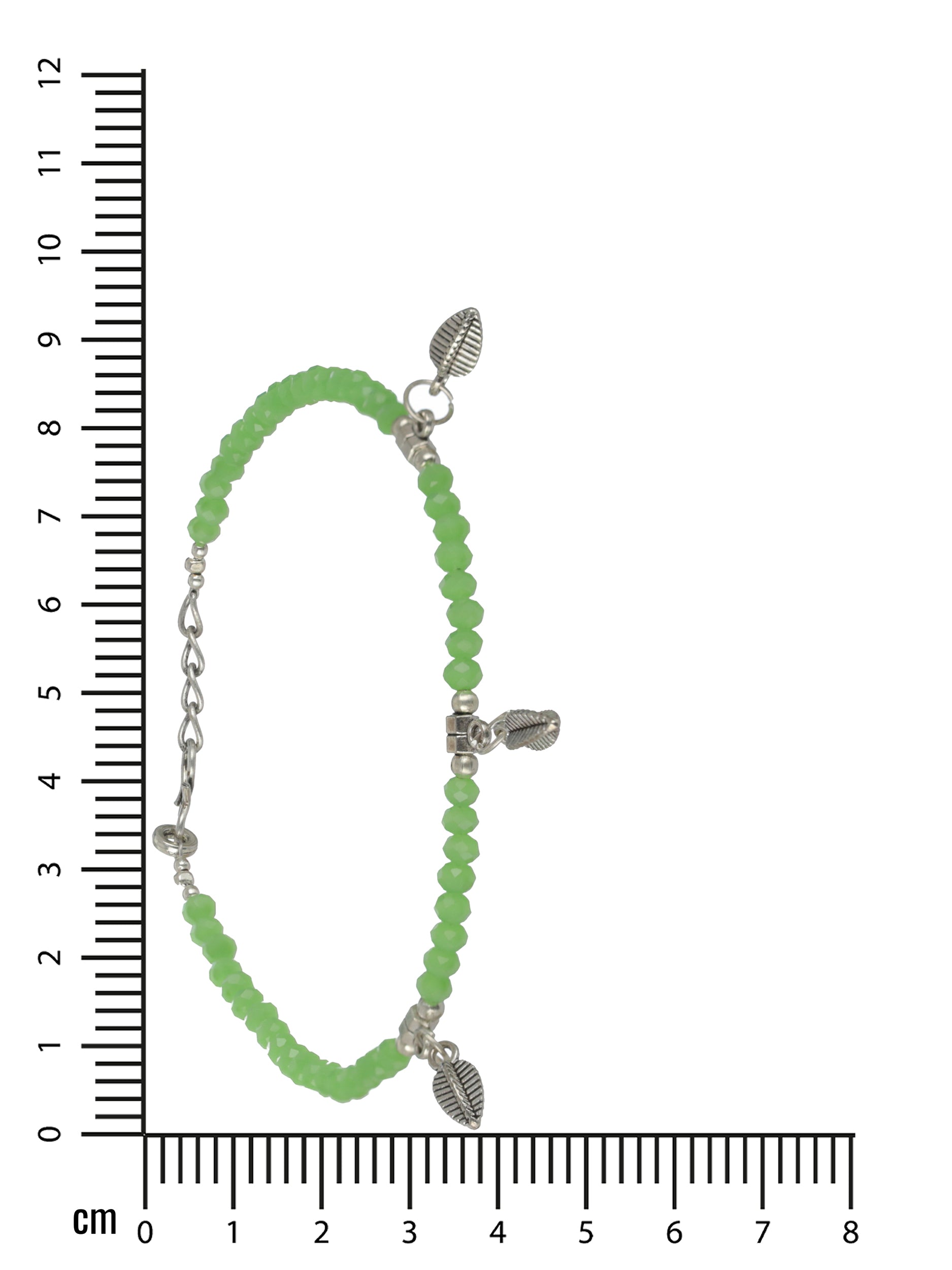 Set Of 2 Life Of Leaf Charms Beaded Handcrafted Anklets