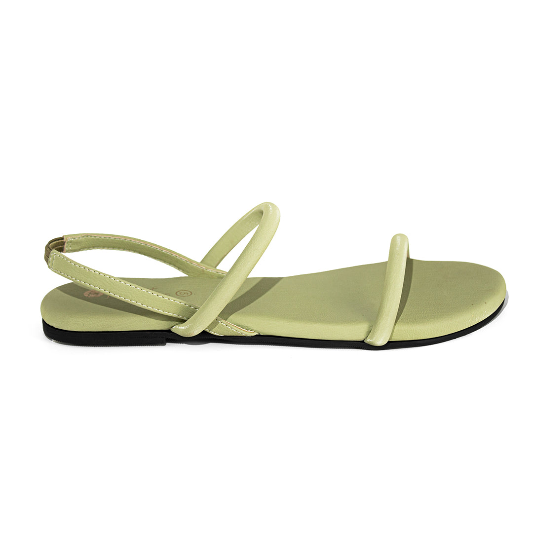 Lily Dual-Strap Vegan Leather Green Women Sandals Planet Paaduks