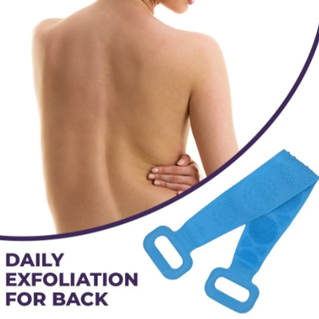 Selfly Back Scrubber - Single Body Bath Scrubber for Men & Women Silicone Body Back Scrubber, Double Side Bathing Brush for Skin By Sanfe (Multicolor)