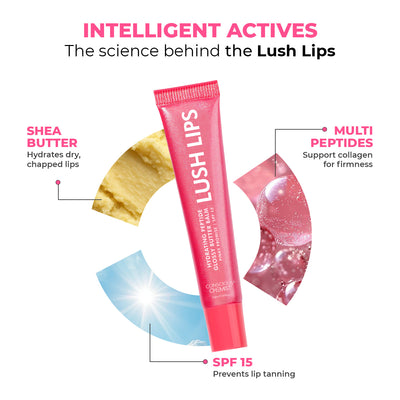 Conscious Chemist Peptide Lip Balm SPF15 | Lush Lips for Dry & Chapped Lips | Pinky Promise (Pack of 1, 15 g)