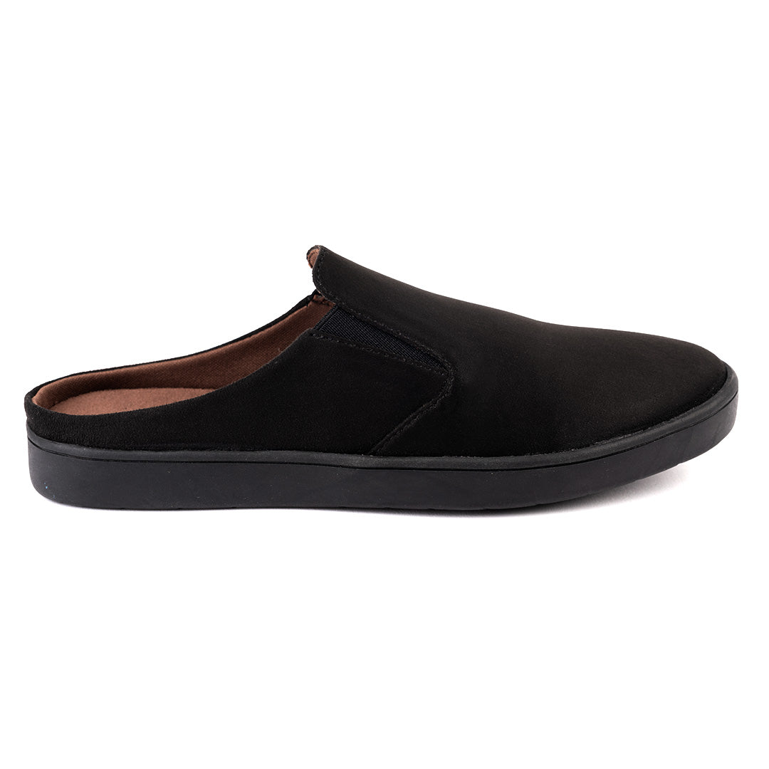 Nest Mules Vegan Suede Black Men Slip-ons Planet Paaduks