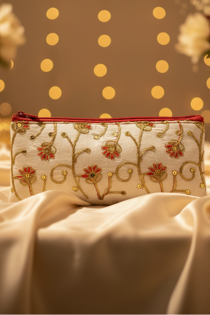 Elegant Floral Embroidered Clutch – Handcrafted Evening Bag for Women. RAYORA ENTERPRISE