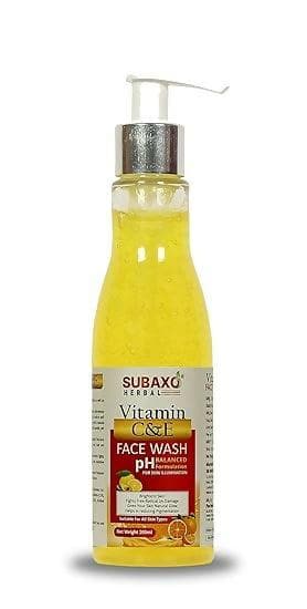 SUBAXO Herbal Vitamin C Skin Brightening Face Wash, Reduces Pigmentation & Dark Spots, Glowing Skin,For Women & Men Herbal Face Wash (200ml) - HalfPe