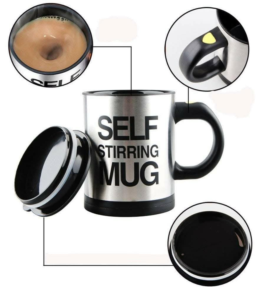 Automatic Electric Lazy Self Stirring Mug (390 ml) - HalfPe