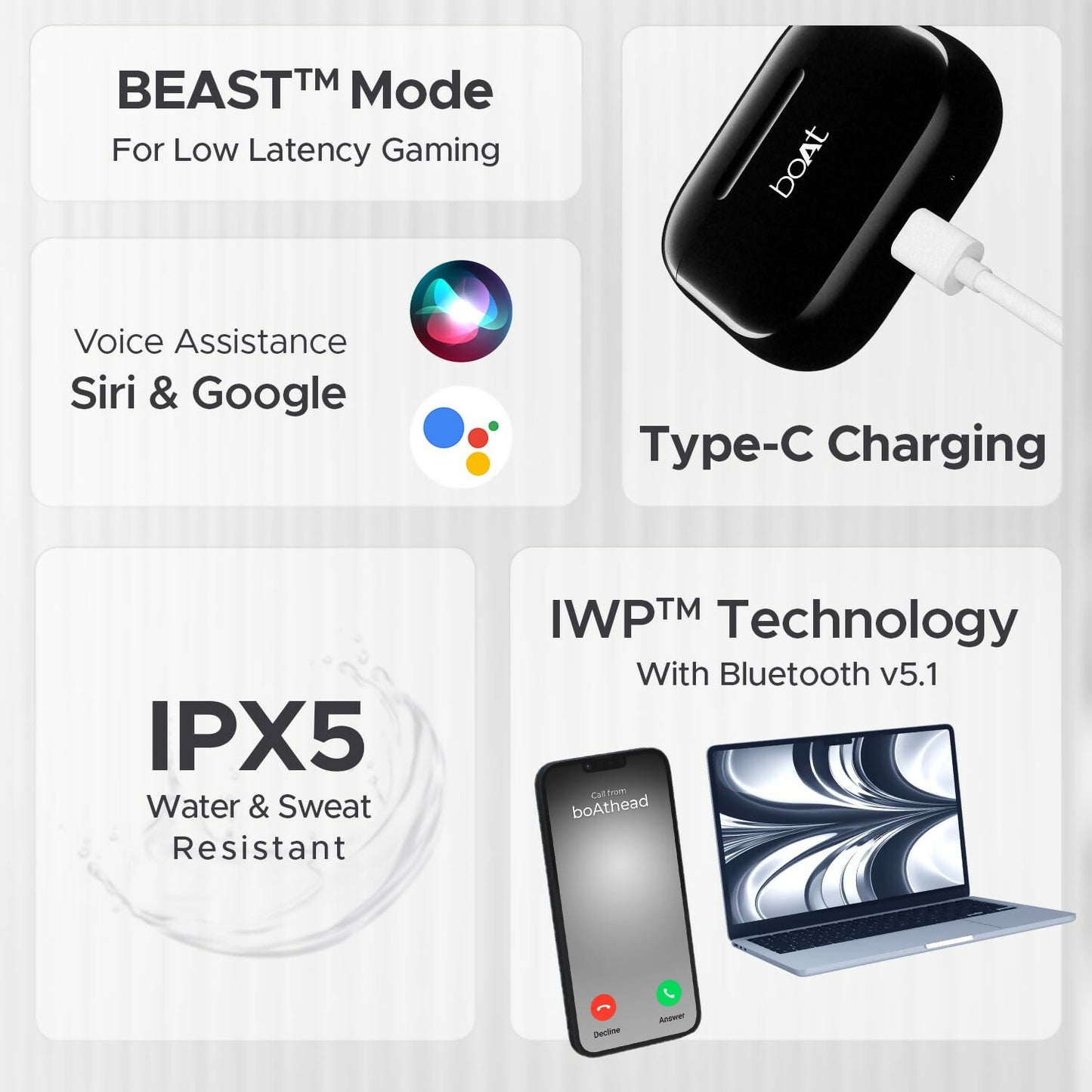 boAt Airdopes 163 in Ear Wireless Earbuds with 40 HRS Battery with Quick Touch Response Control ( Multi color)