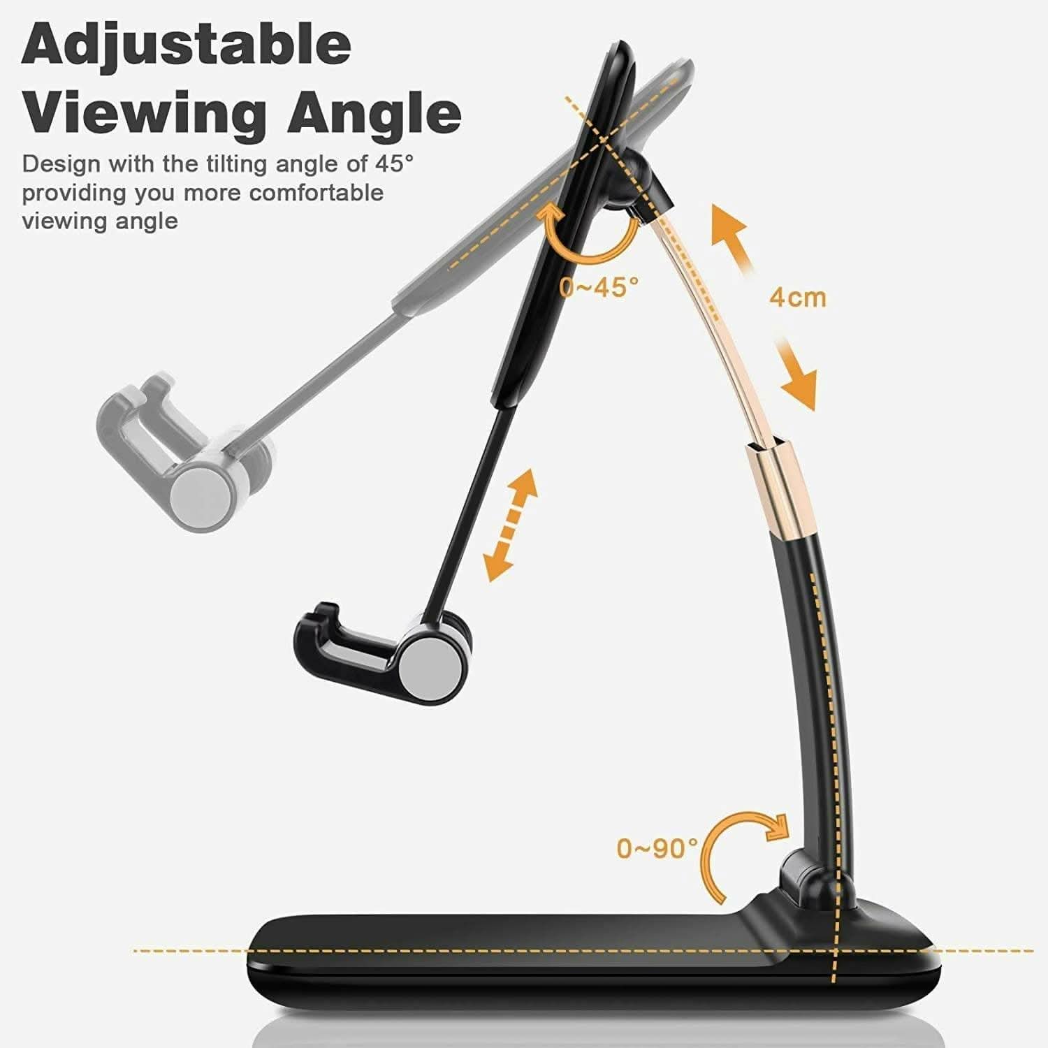 Home Decorous Desk Mobile Holder Stand with Adjustable Height for All Smartphone - HalfPe
