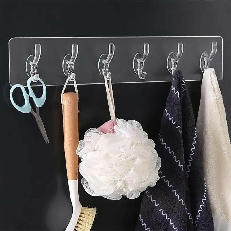 Adhesive Transparent Wall Hanger Hooks - HalfPe