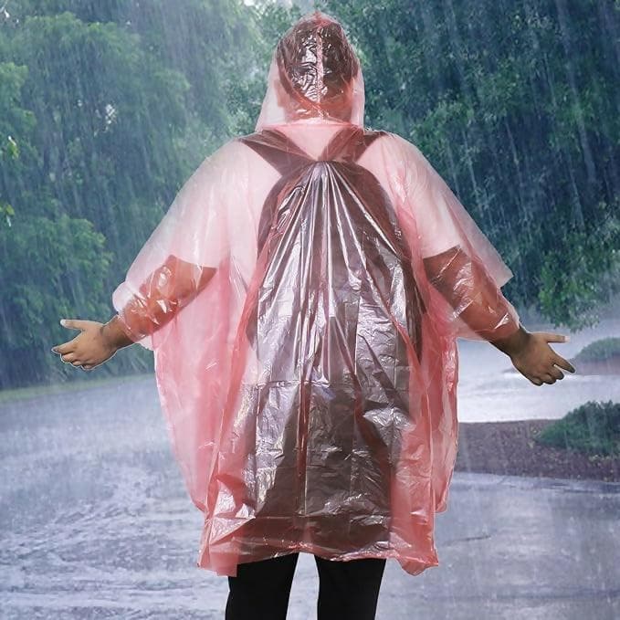 Rainwear Colorful Disposable Pocket Size Raincoat Unisex for Rainy Season - HalfPe