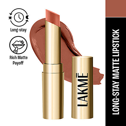 Lakme Absolute 3D Matte Lipstick - British Brown, 3.6 g