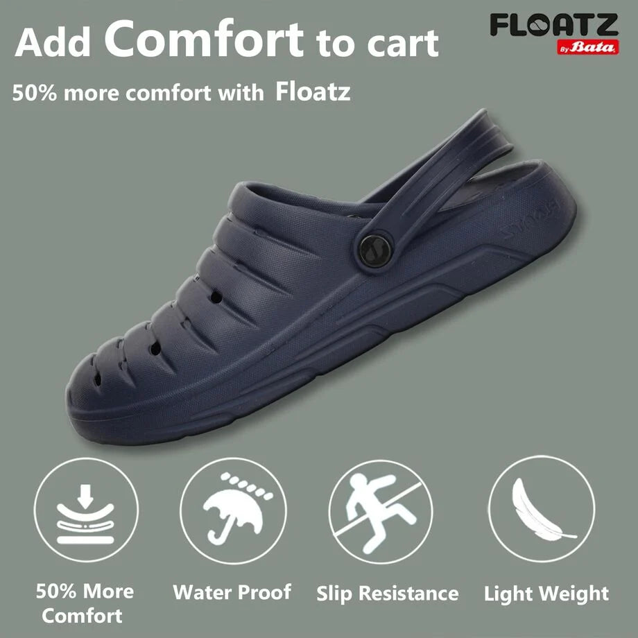 Floatz Boys Navy Blue EVA Clogs Sandals Bata