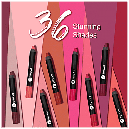 Sugar Cosmetics Matte As Hell Crayon Lipstick - Burnt Orange, Highly Pigmented, Long Lasting, 2.8 g 16 Claire Underwood