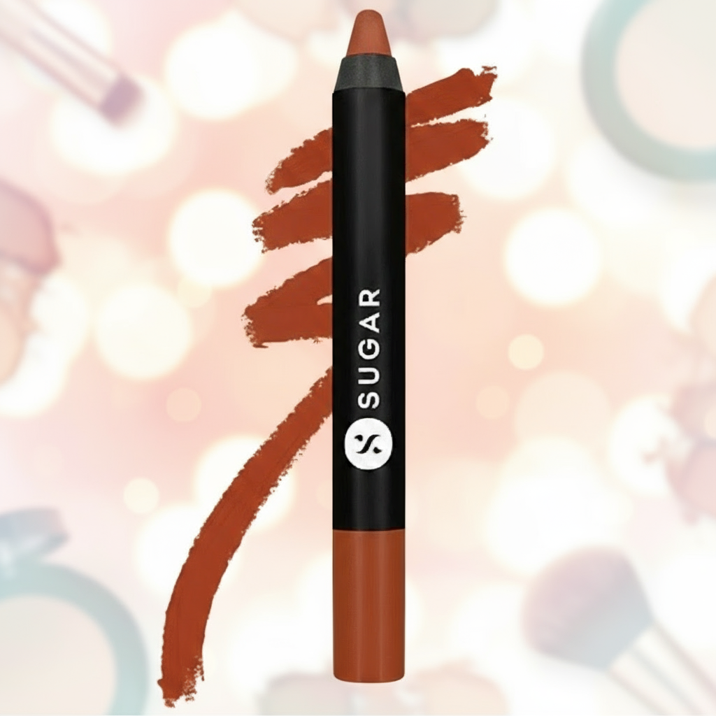 Sugar Cosmetics Matte As Hell Crayon Lipstick - Burnt Orange, Highly Pigmented, Long Lasting, 2.8 g 16 Claire Underwood