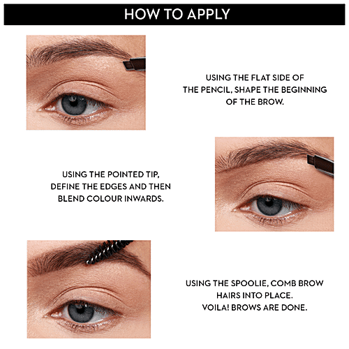 Sugar Cosmetics Arch Arrival Brow Definer - For Dark Black Hair, 3.5 g 04 Felix Onyx