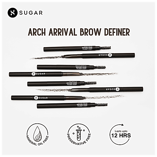 Sugar Cosmetics Arch Arrival Brow Definer - For Dark Black Hair, 3.5 g 04 Felix Onyx