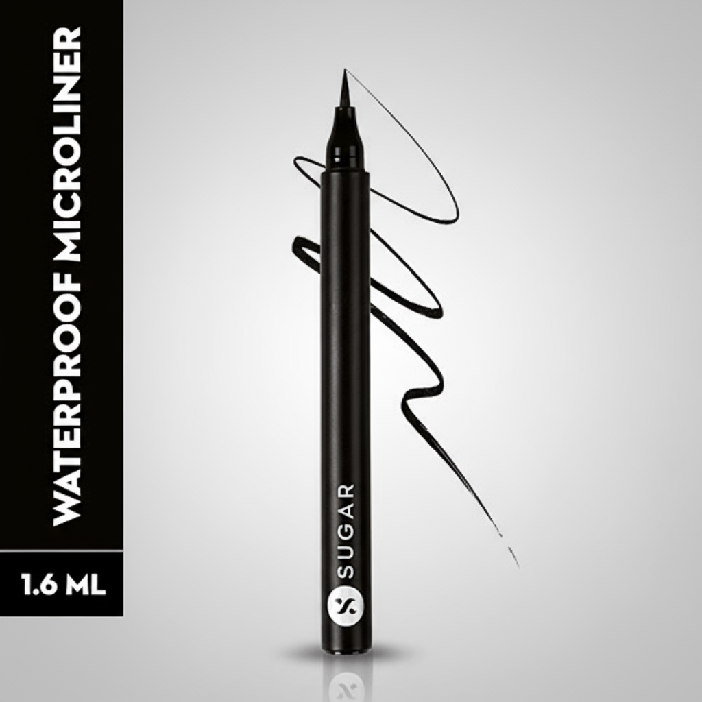 Sugar Cosmetics Wingman Waterproof Microliner - Long Lasting, Transfer Proof, 1.6 g 01 I'll Be Black