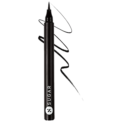 Sugar Cosmetics Wingman Waterproof Microliner - Long Lasting, Transfer Proof, 1.6 g 01 I'll Be Black