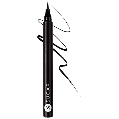 Sugar Cosmetics Wingman Waterproof Microliner - Long Lasting, Transfer Proof, 1.6 g 01 I'll Be Black