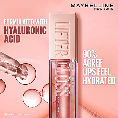 Maybelline New York Lifter Gloss - Moisturizing, Tinted Lip Gloss, With Hyaluronic Acid, Non-Sticky Formula, 5.4 ml Pearl