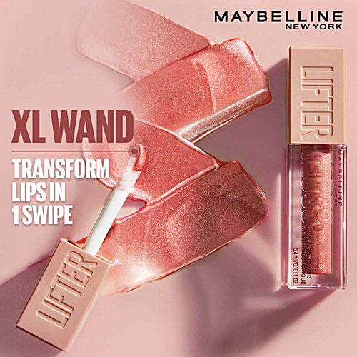 Maybelline New York Lifter Gloss - Moisturizing, Tinted Lip Gloss, With Hyaluronic Acid, Non-Sticky Formula, 5.4 ml Pearl