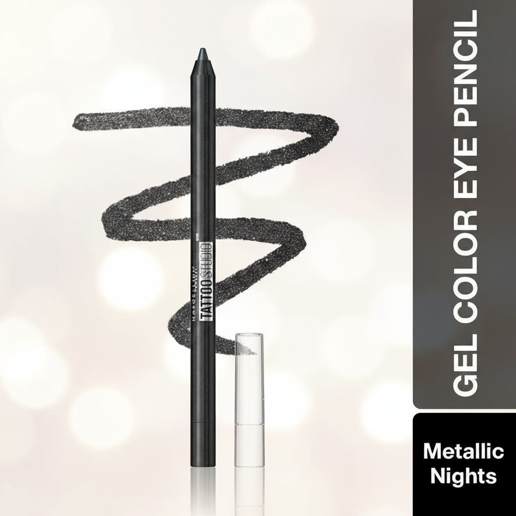 Maybelline New York Tattoo Studio Gel Color Eye Pencil, 1.2 g Metallic Nights