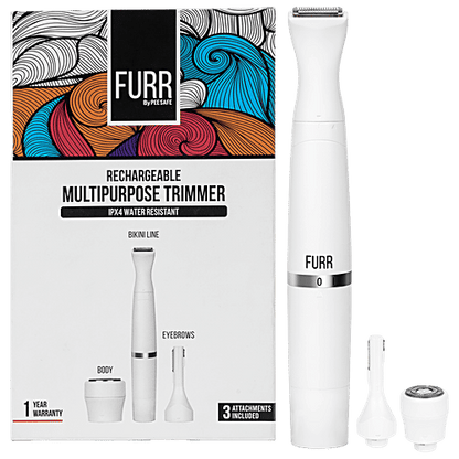 Furr By Pee Safe Rechargable Multipurpose Trimmer For Women, 1 Unit