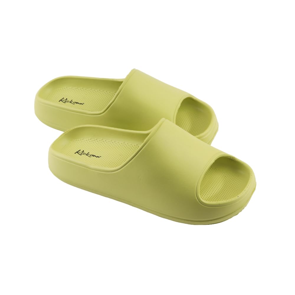 Indifeet Casual Sliders for Women - Neon Green - Image 10