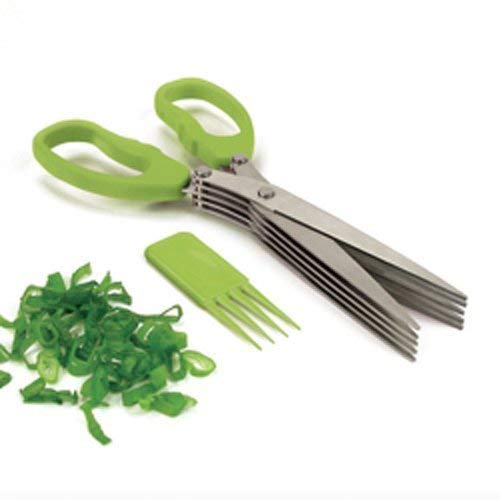 Stainless- steel vegetable cutter sciccor with 5 blades