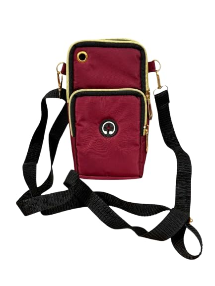 Buddy Cares Korean Crossbody Bag for Women – Lightweight Shoulder Handbag with Gold Trim – Maroon
