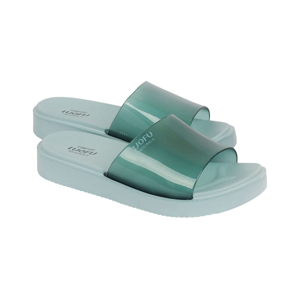 Indifeet Comfortable Daily Wear Sliders for Women - Blue - Image 5