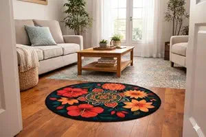 Decorative Round Mat for Elegant Home Interiors – Sathyabhama Decors and Interiors