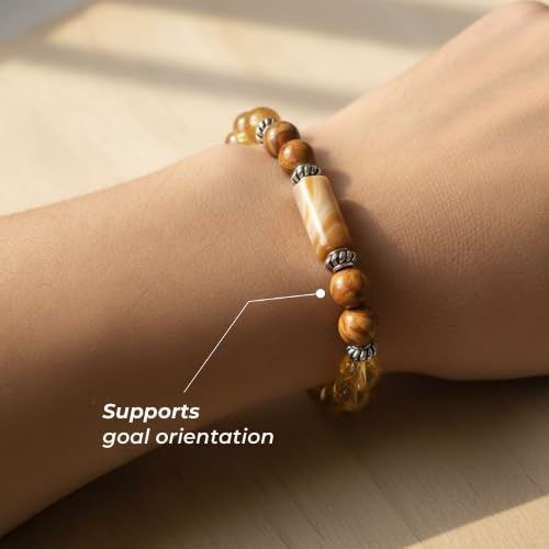 Sagittarius Rashi Bracelet (Dhanu Rashi-ధనుస్సు రాశి)– Semi Precious Gemstone Beaded Bracelet for Energy, Strength & Positivity
