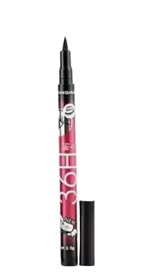 INDIANA HUDA Long Lasting And Waterproof Jet Black 36H Eyeliner 8 ml (Black, pack of 2)