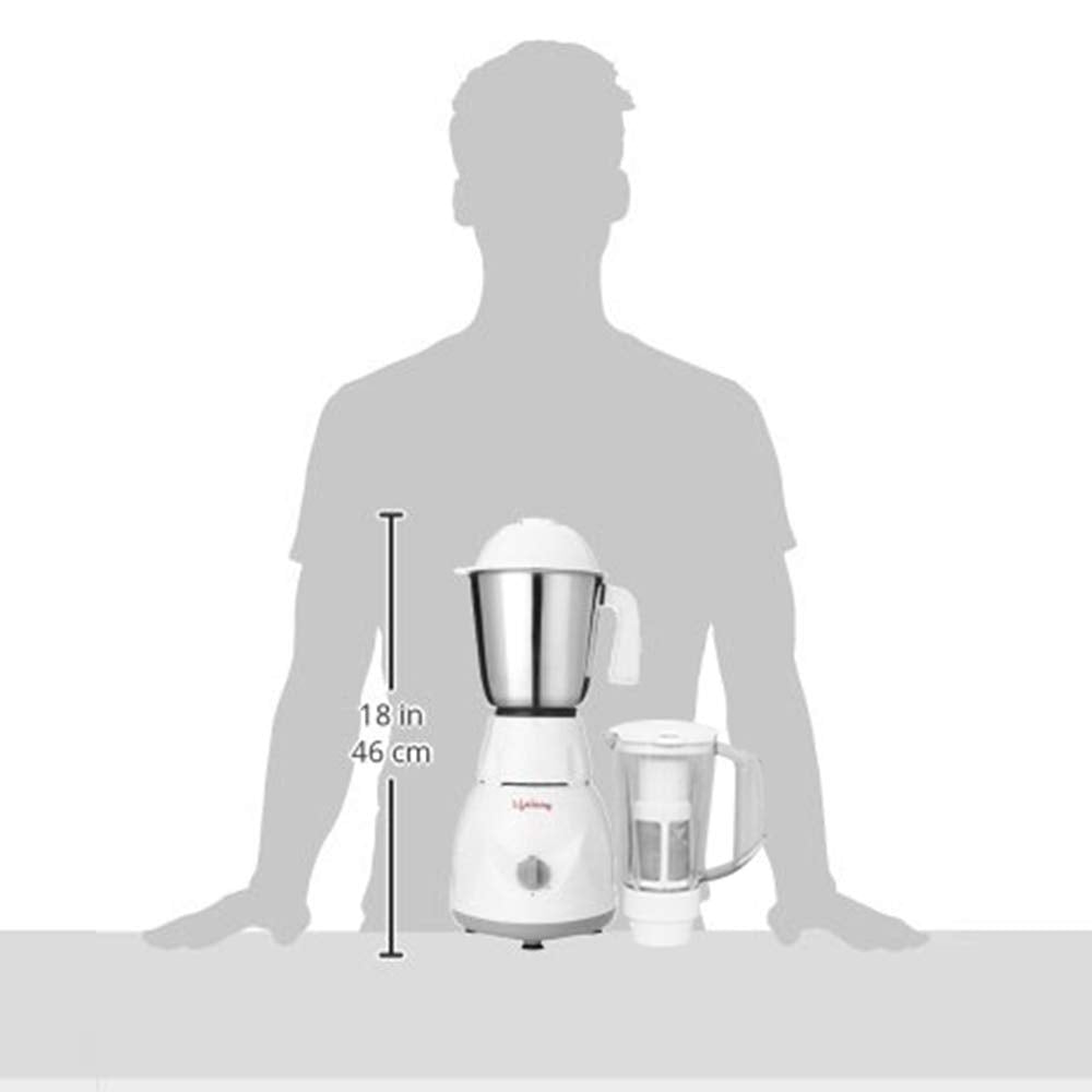Lifelong Infinia 500 Watt Juicer Mixer Grinder with 3 Stainless Steel Jars – Grey