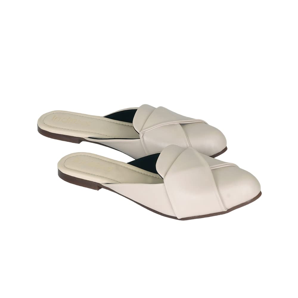 Indifeet Formal Mules for Women - Beige - View 5