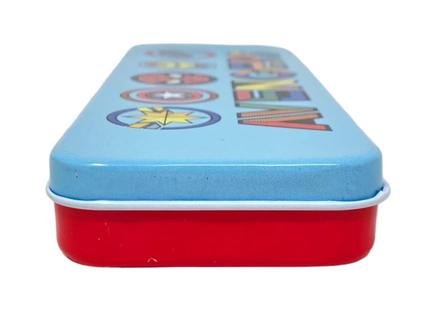 QIPS by HMI AVENGERS & Disney Double Layer Stationary Organizer for Kids Metal Pencil Box.