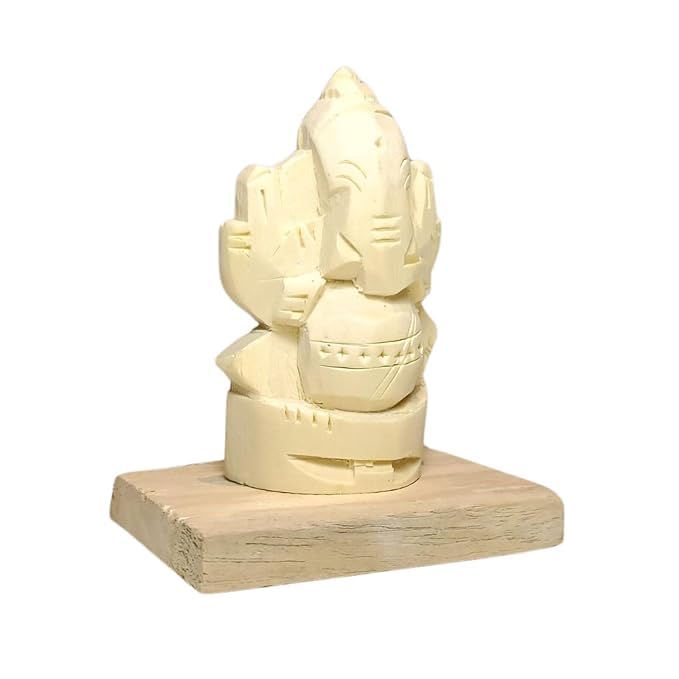 Natural Tella Jilledu Ganapathi - Swetharka Ganesh - Jilledu Ganapathi - Vallampuri Vinayakar - (Wood)