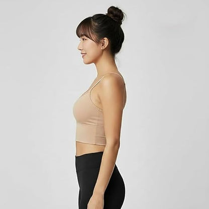 Women's Cotton Everyday Sports Bra – Wire-Free, Lightly Padded Support Shaper for Yoga, Gym & Daily Wear (Free Size) dainty