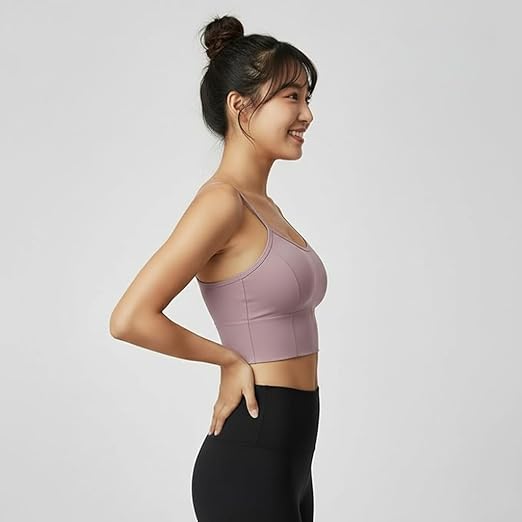 Wireless Lightly Padded Support Shaper Sports Bra for Women Soft Cup Full Coverage  Slip Bra  (Free Size) Dainty