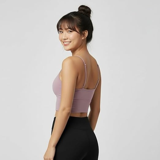 Wireless Lightly Padded Support Shaper Sports Bra for Women Soft Cup Full Coverage  Slip Bra  (Free Size) Dainty