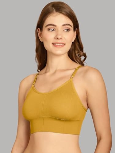 DAINTY Women's Gold Sports Bra – Free Size, Wire-Free Comfort (1PC) DaintyCLiQ