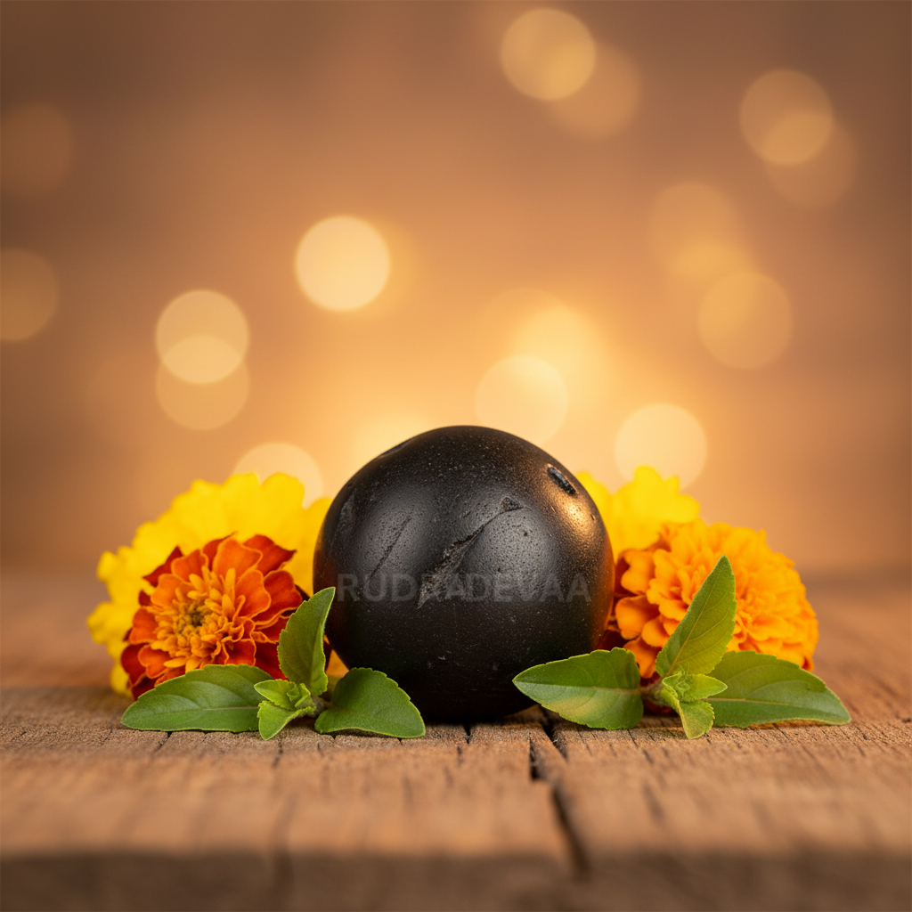 Santaan Gopal Shaligram – Sacred Vishnu Krishna Salagrama Shila for Child Blessings, Family Prosperity & Divine Grace