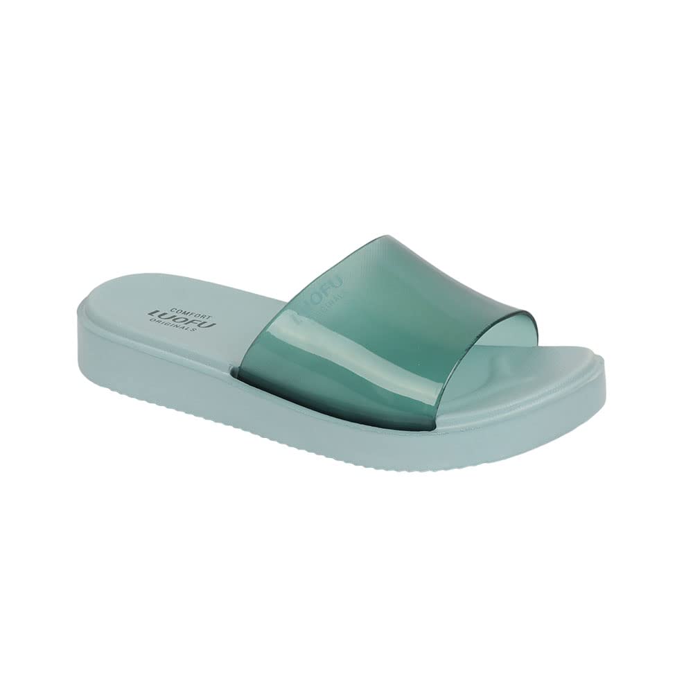 Indifeet Comfortable Daily Wear Sliders for Women - Blue - Image 1