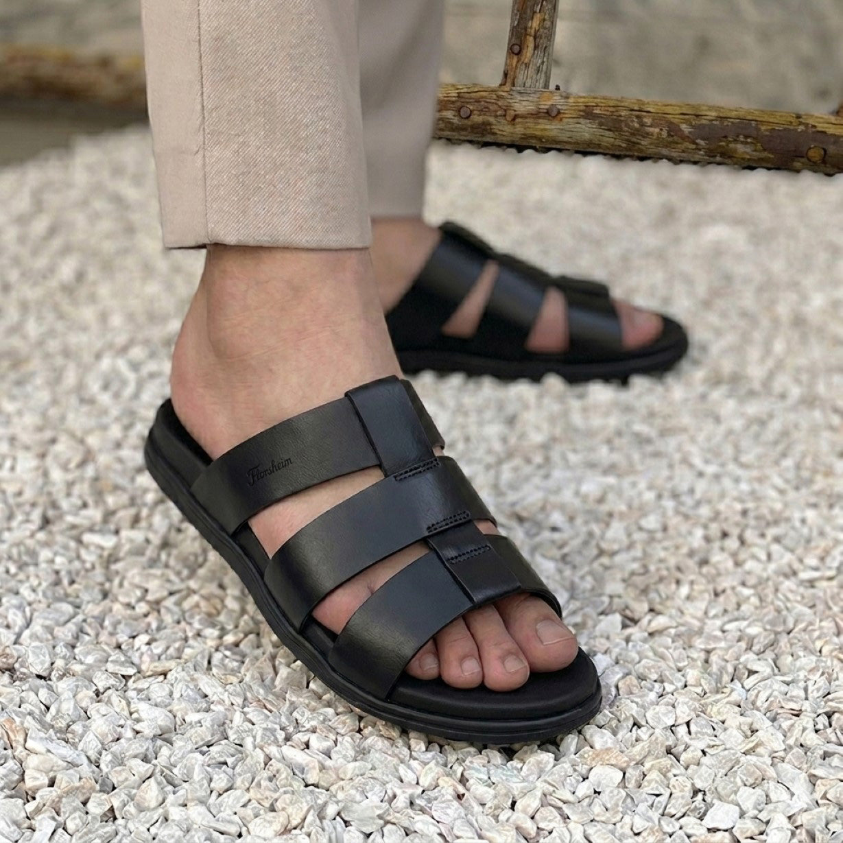 Florsheim Men Black Sandals - Herred